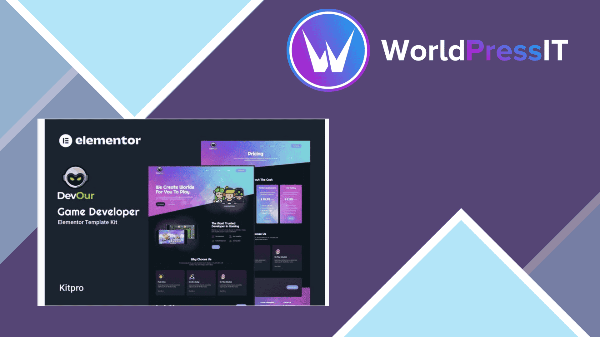 Devour Game Developer Elementor Template Kit By Kitpro