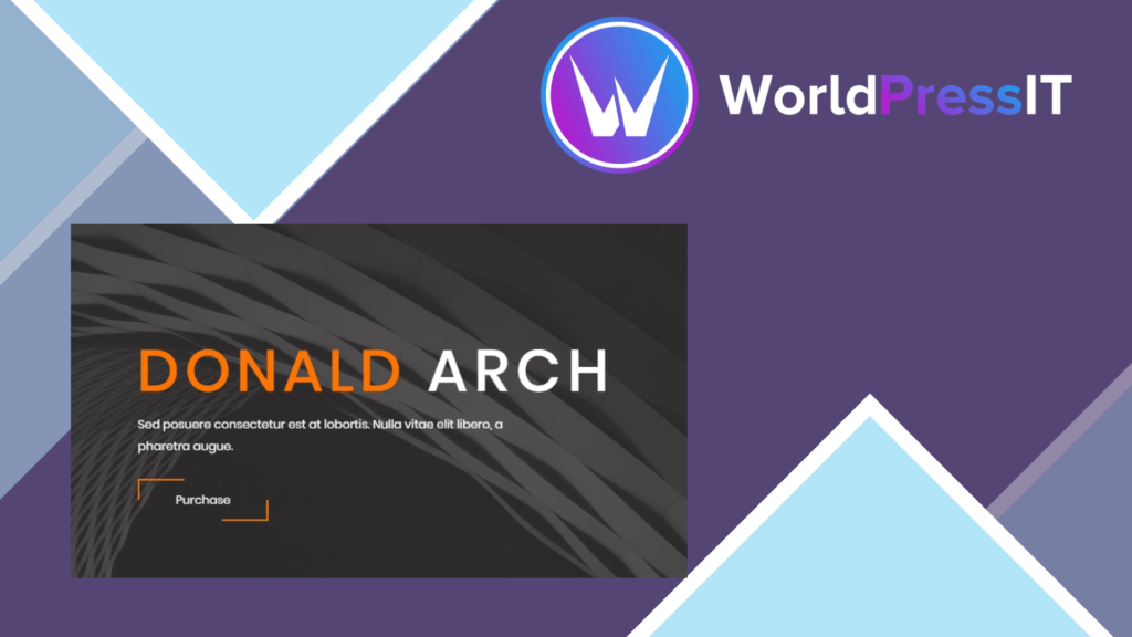 Donald Arch Creative Architecture WordPress Theme