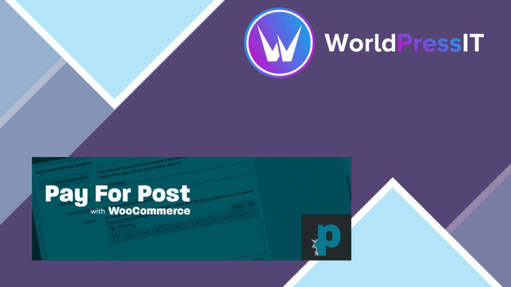 Pay For Post with WooCommerce Premium