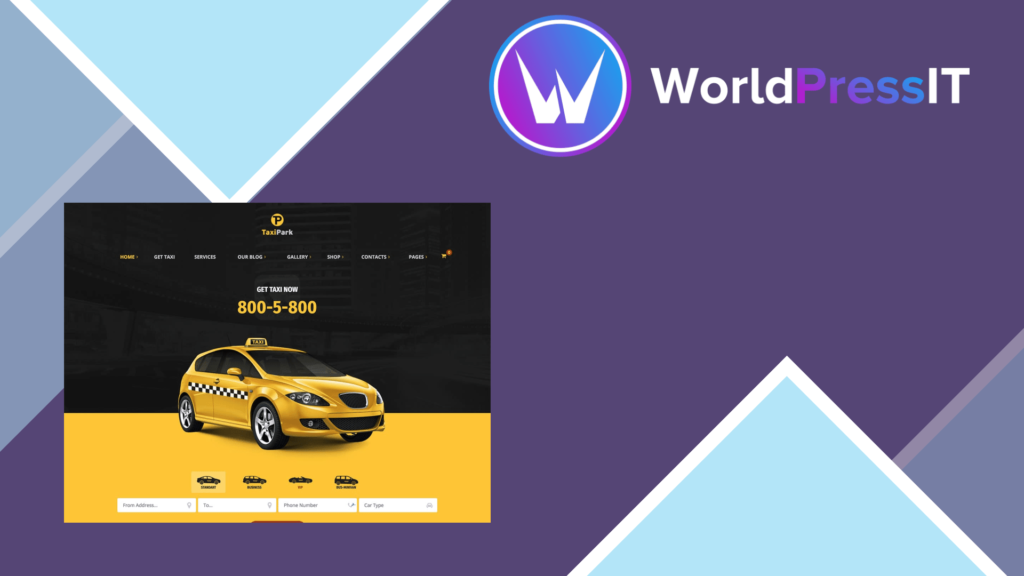 TaxiPark - Taxi Cab Service Company WordPress Theme