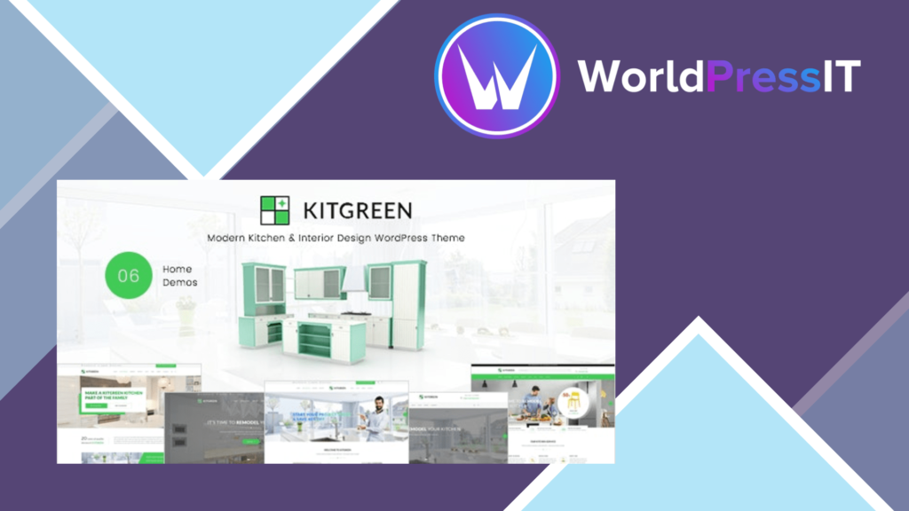 KitGreen - Modern Kitchen &amp; Interior Design WordPress Theme