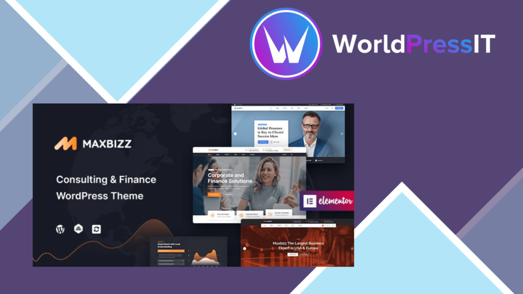 Maxbizz - Consulting &amp; Financial Elementor WordPress Theme