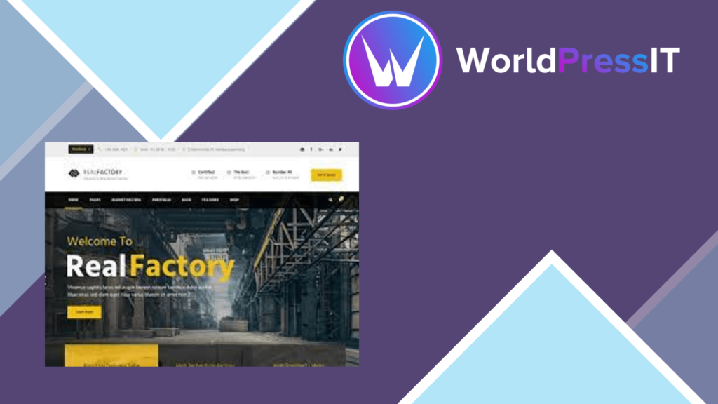 Real Factory | Construction WordPress Theme For Construction &amp; Industrial Company