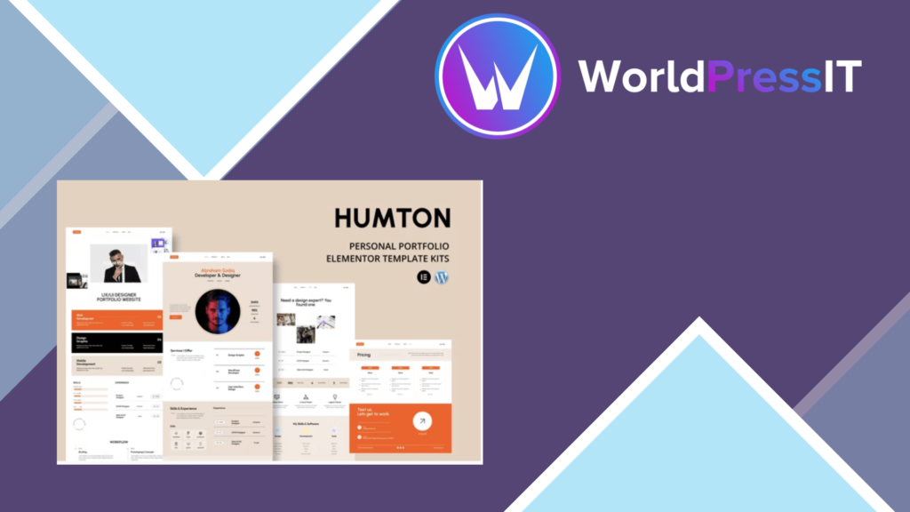 Humton – Personal Portfolio Elementor Template Kits