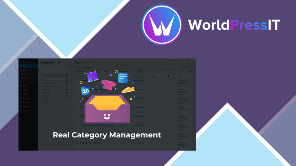 WordPress Real Category Management - Custom category term order Tree view
