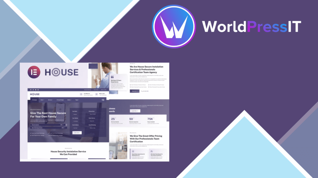 Housec - Smart Home Security Service Elementor Template Kit
