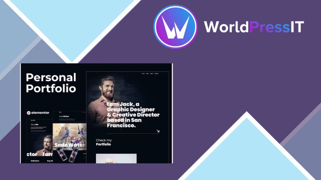 Jack.Dir - Personal Design Portfolio Elementor Template Kit