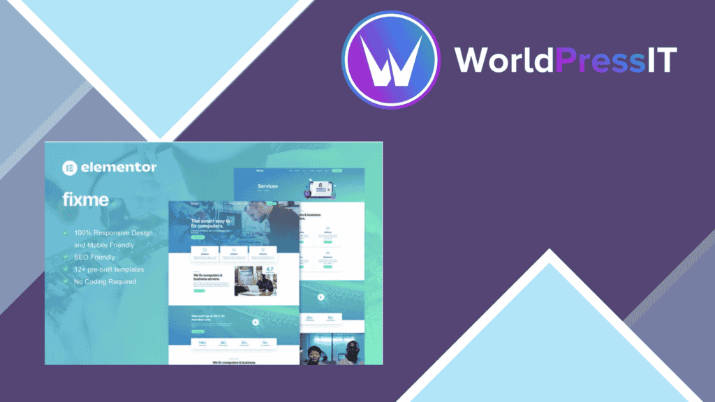 Fixme - Computer Repair Service Elementor Template Kit