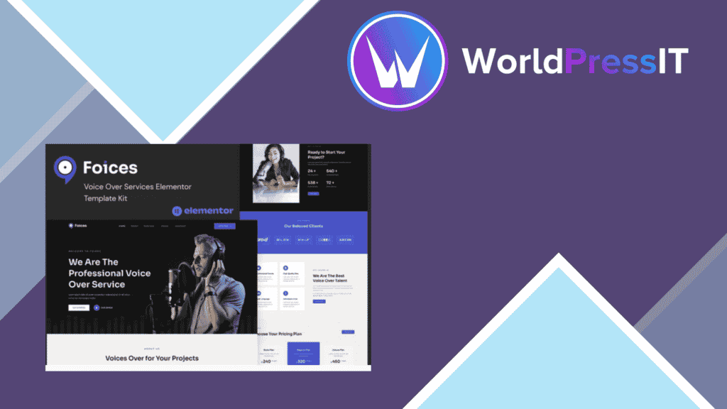 Foices - Voice Over Services Elementor Template Kit