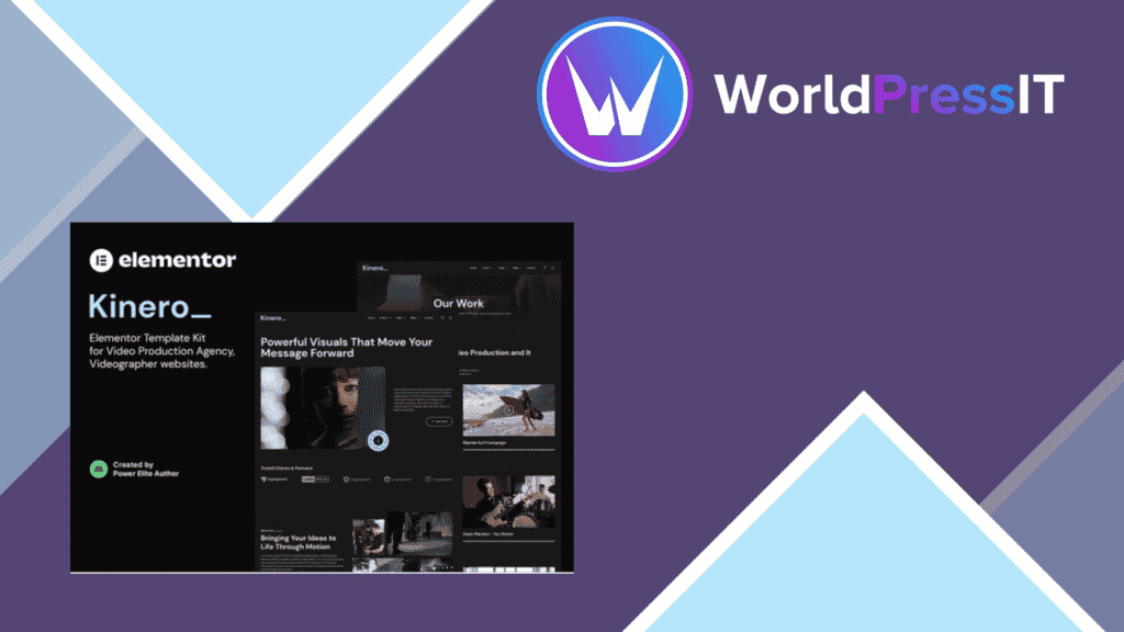 Kinerio – Video Production Agency Elementor Template Kit