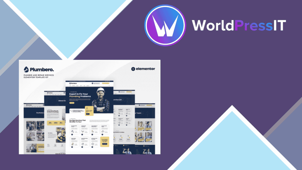 Plumbero - Plumber and Repair Services Elementor Template Kit