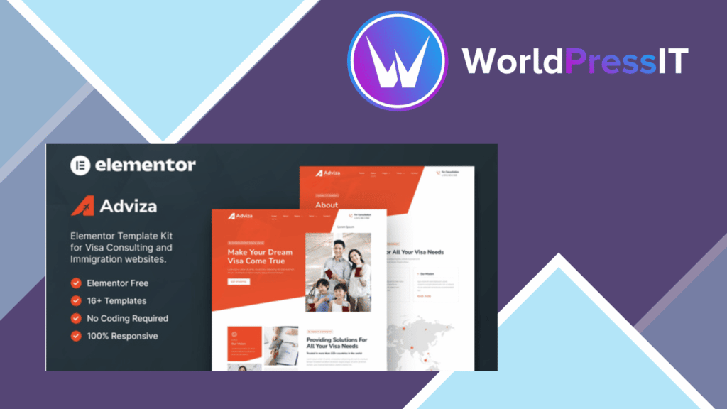 Adviza – Immigration and Visa Consulting Elementor Template Kit