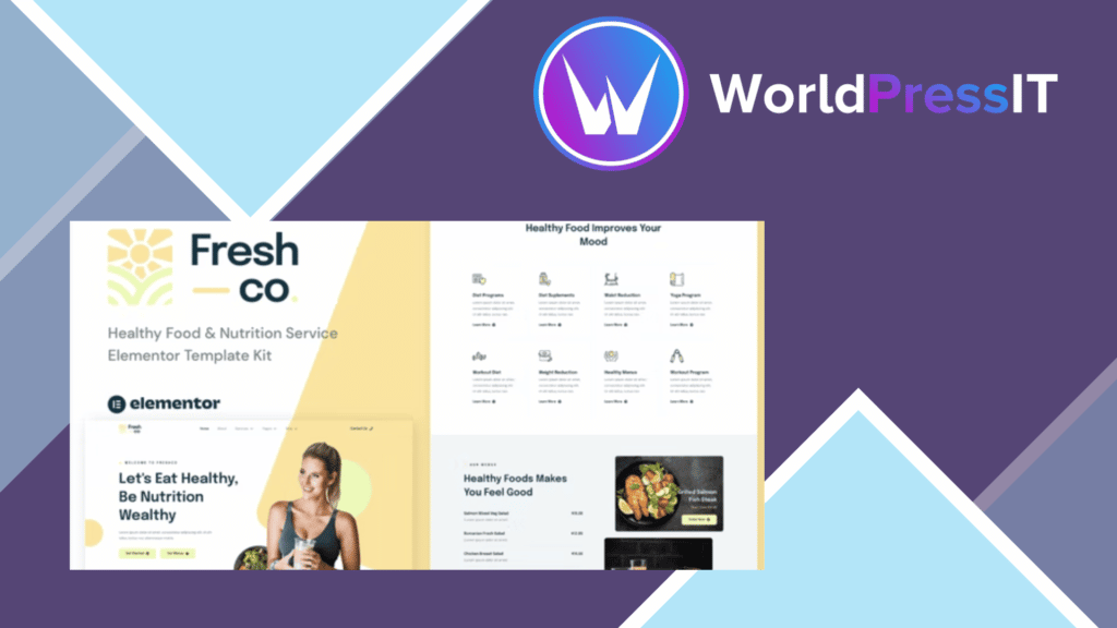 Freshco - Healthy Food and Nutrition Service Elementor Template Kit