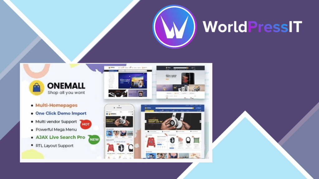 OneMall - eCommerce MarketPlace WooCommerce WordPress Theme (Mobile Layouts Included)