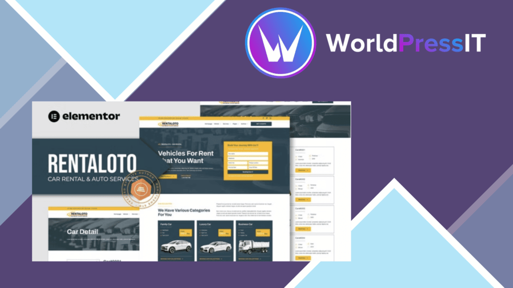 Rentaloto - Car Rental and Auto Services Elementor Template Kit