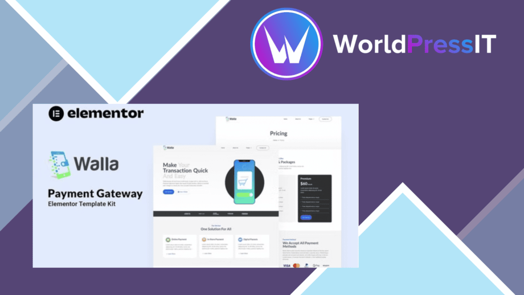 Walla - Payment Gateway Elementor Template Kit
