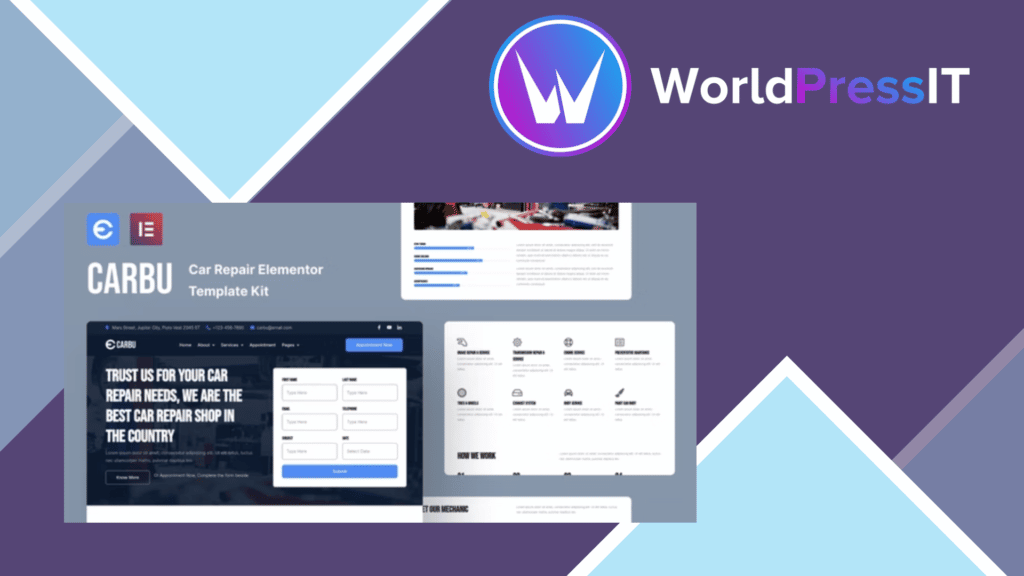 Carbu - Car Repair Elementor Template Kit