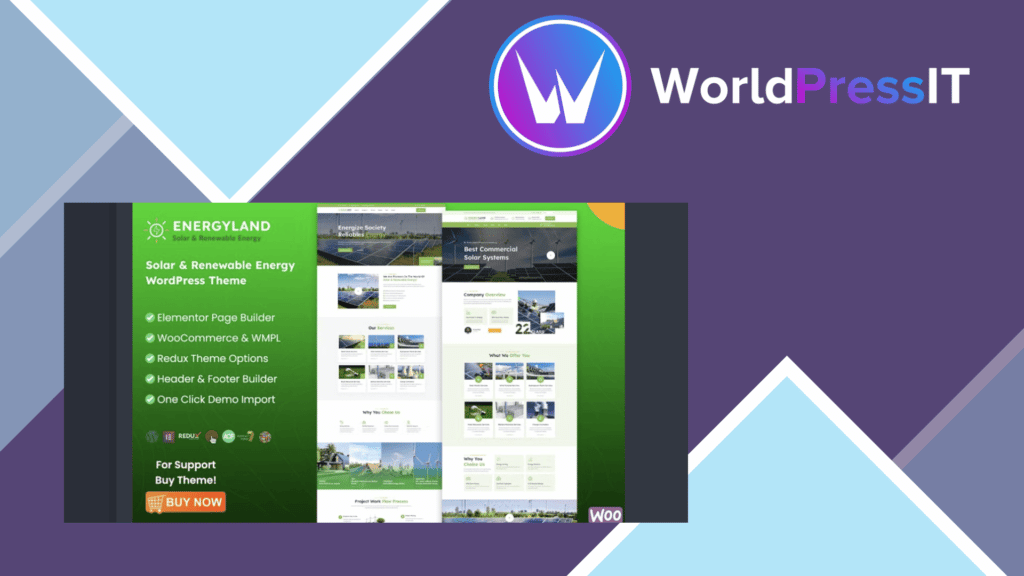 Energyland - Solar and Renewable Energy WordPress Theme