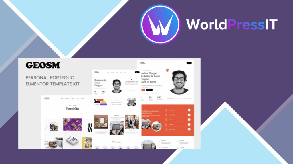 Geosm - Personal Portfolio Elementor Template Kits