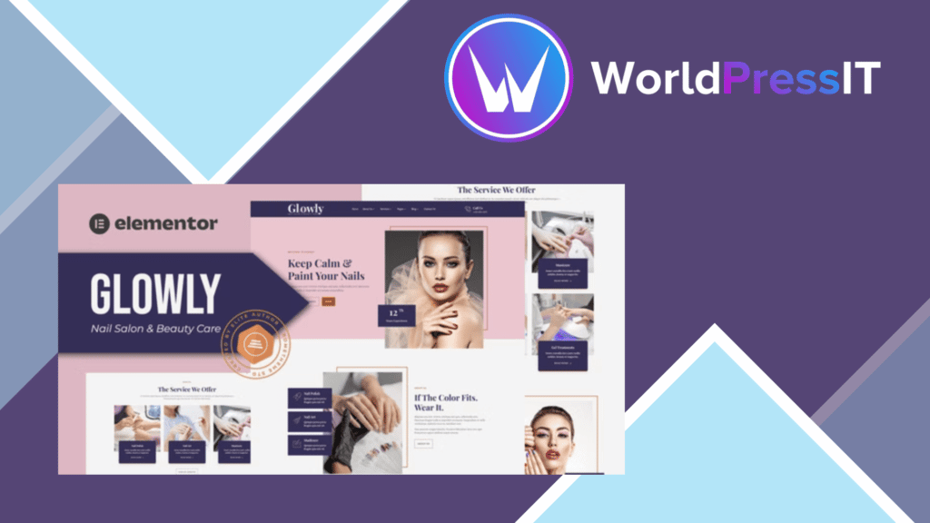 Glowly - Nail Salon and Beauty Care Elementor Template Kit