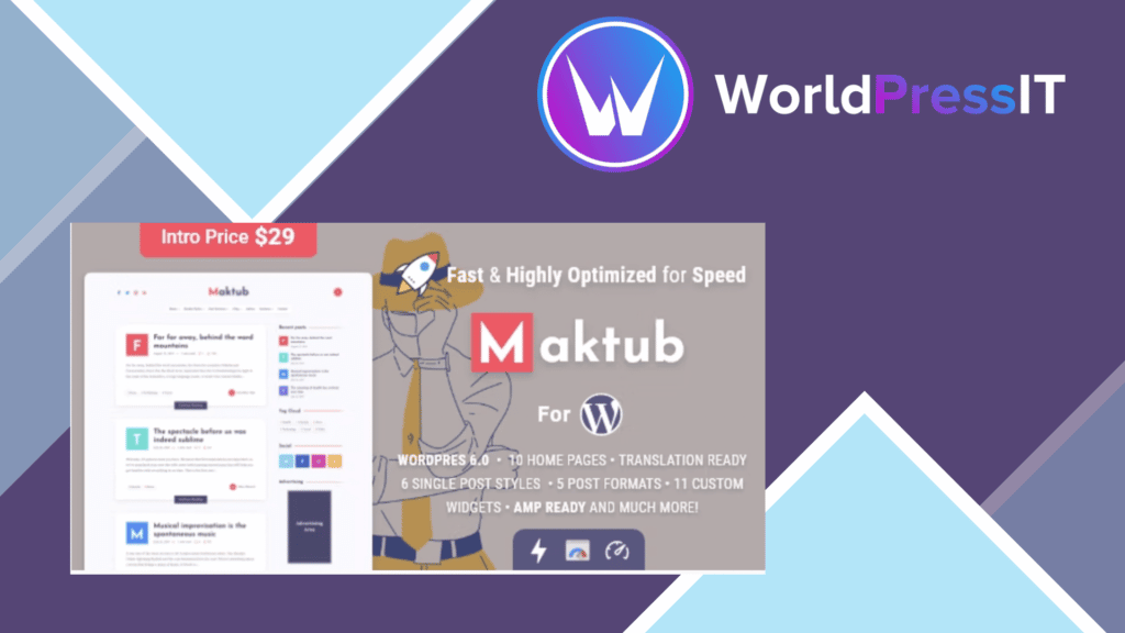 Maktub - Minimal and Lightweight Blog for WordPress