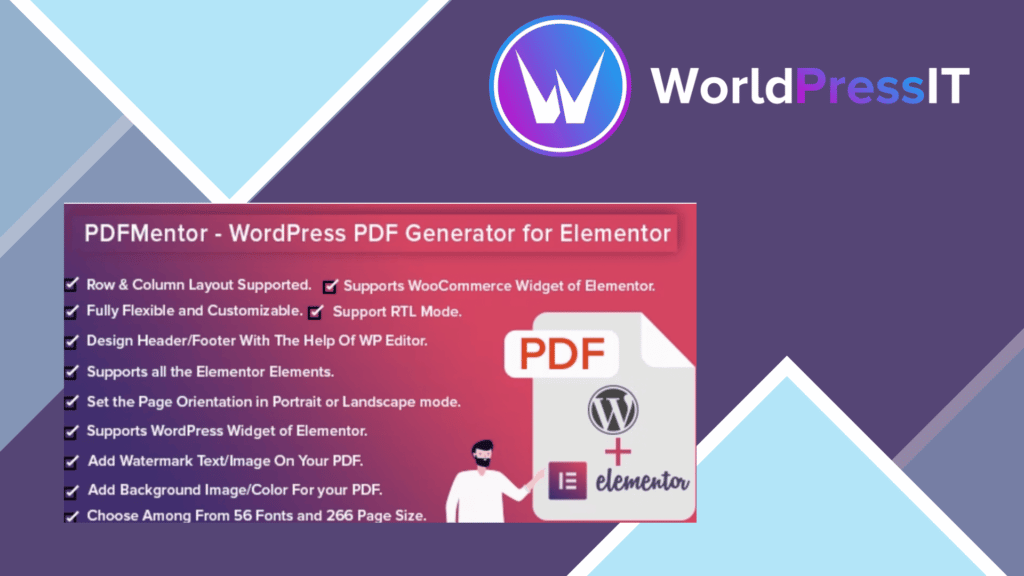 PDFMentor Pro - WordPress PDF Generator for Elementor