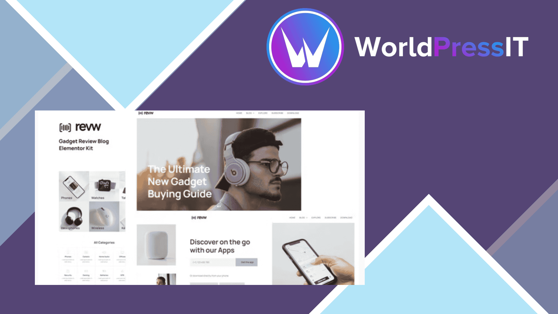 Revw - Gadget Review Blog Elementor Template Kit - WorldPress IT