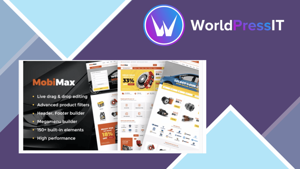 Mobimax - Auto Parts WordPress Theme + WooCommerce Shop