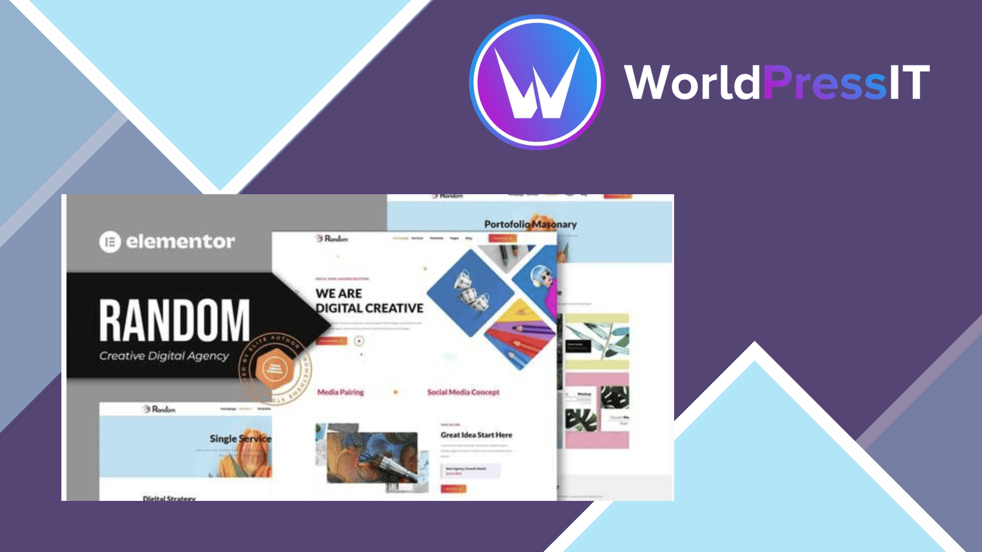 Random Creative Digital Agency Elementor Template Kit Worldpress It