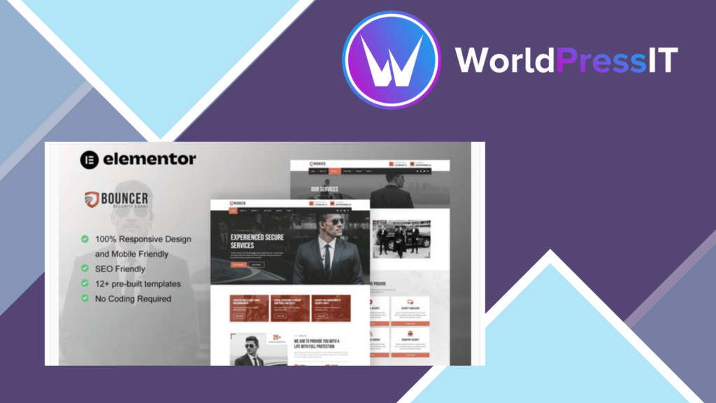 Bouncer - Bodyguard and Security Agency Elementor Template Kit