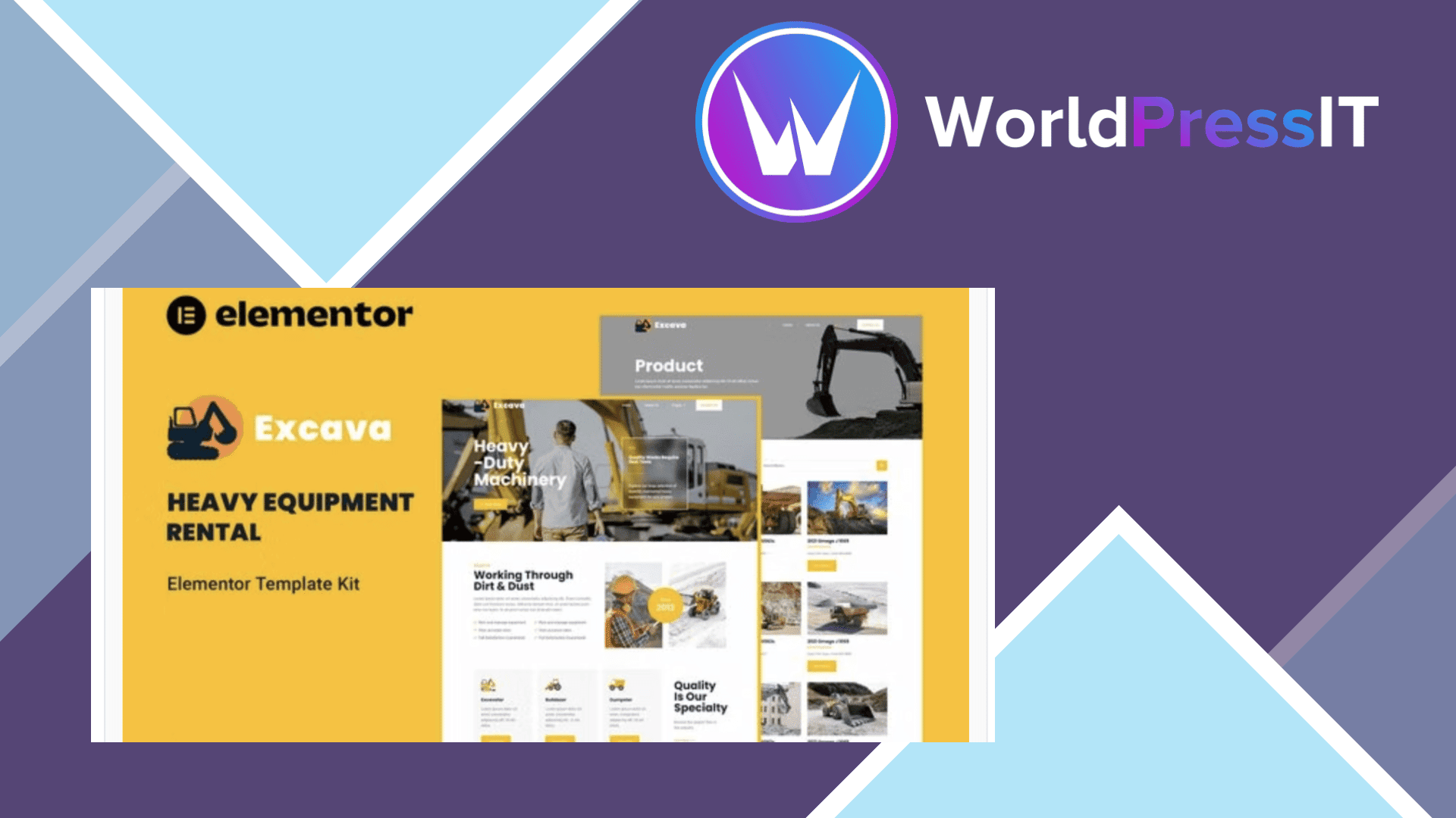 Excava - Heavy Equipment Rental Elementor Template Kit - WorldPress IT