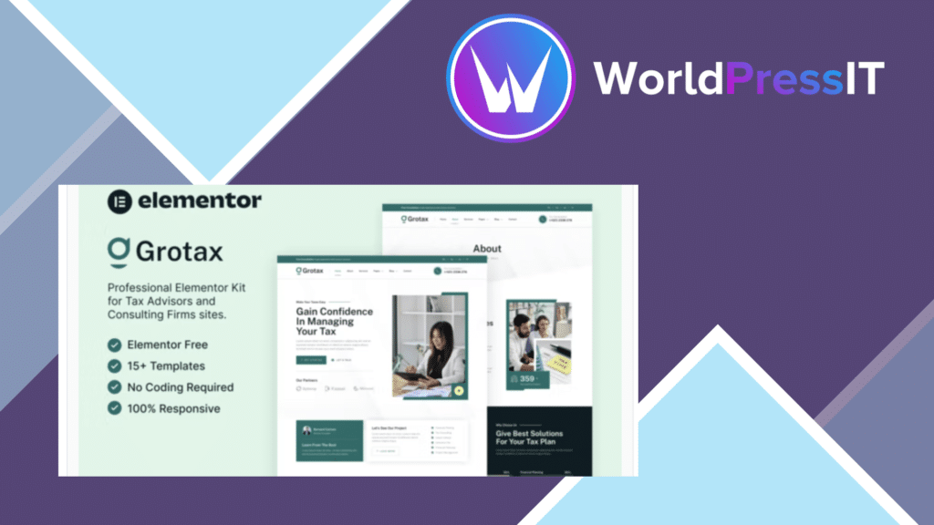 Grotax – Tax Advisor and Consulting Firm Elementor Template Kit