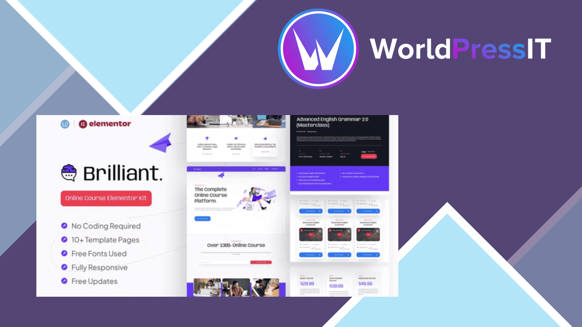 Brilliant Online Course Elementor Pro Template Kit WorldPress IT Brilliant Online Course Elementor Pro Template Kit WorldPress IT
