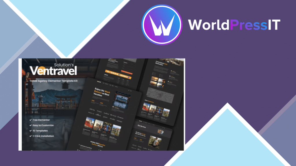 Ventravel - Traveling Agency Elementor Template Kit