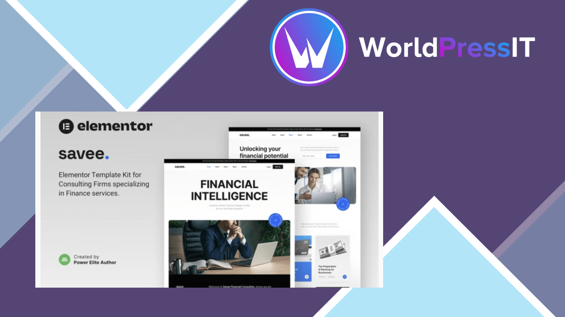 Savee - Financial Consulting Elementor Template Kit - WorldPress IT