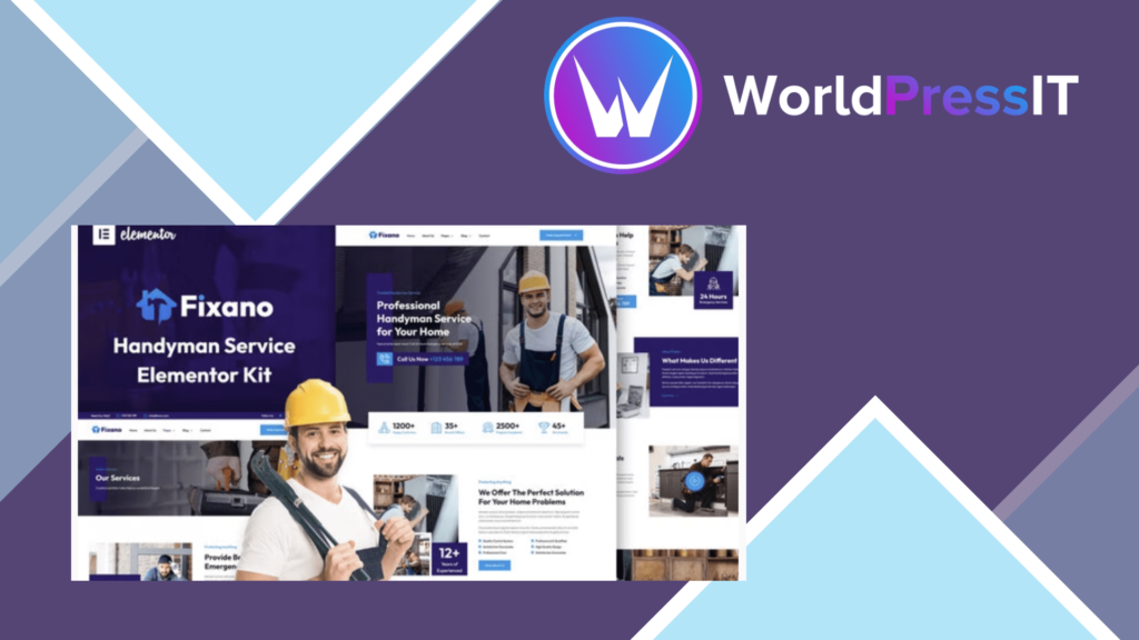 Fixano - Handyman Services Elementor Template Kit