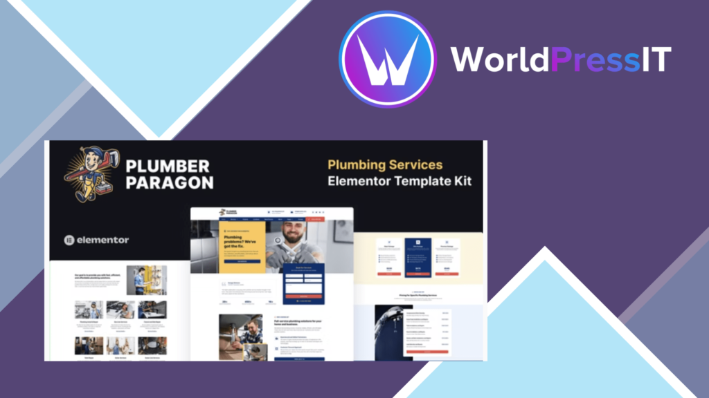 Plumber Paragon - Plumbing Services Elementor Pro Template Kit