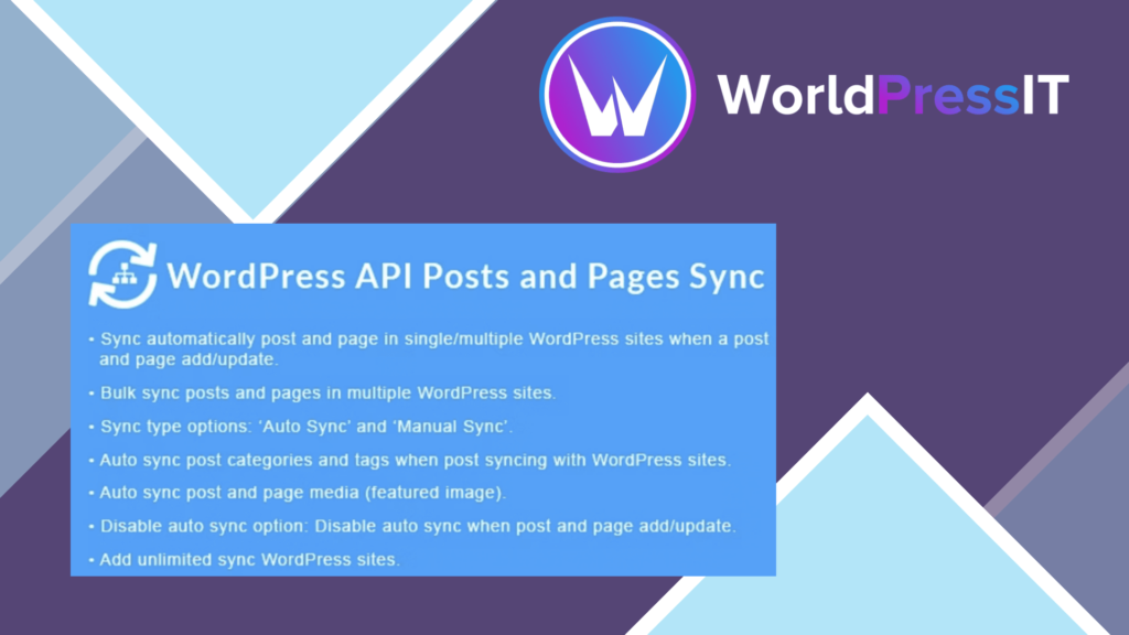 WordPress API Posts and Pages Sync with Multiple WordPress Sites