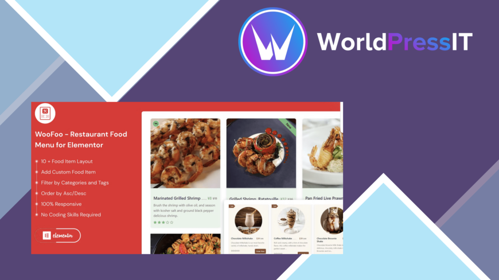 WooFoo – Restaurant Food Menu for Elementor