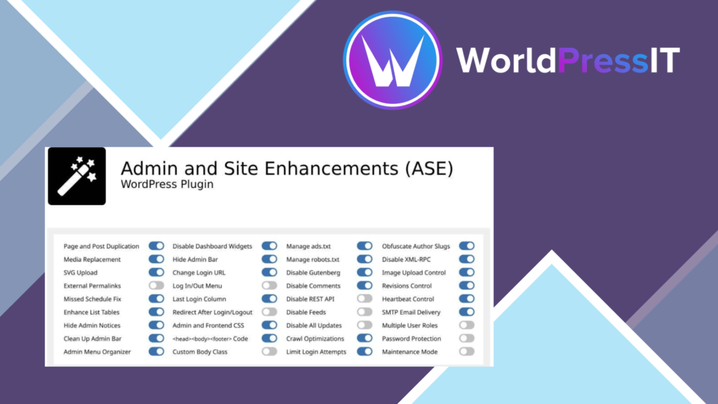 Admin and Site Enhancements (ASE)