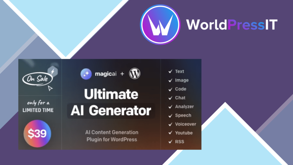 MagicAI for WordPress - AI Text, Image, Chat, Code, and Voice Generator