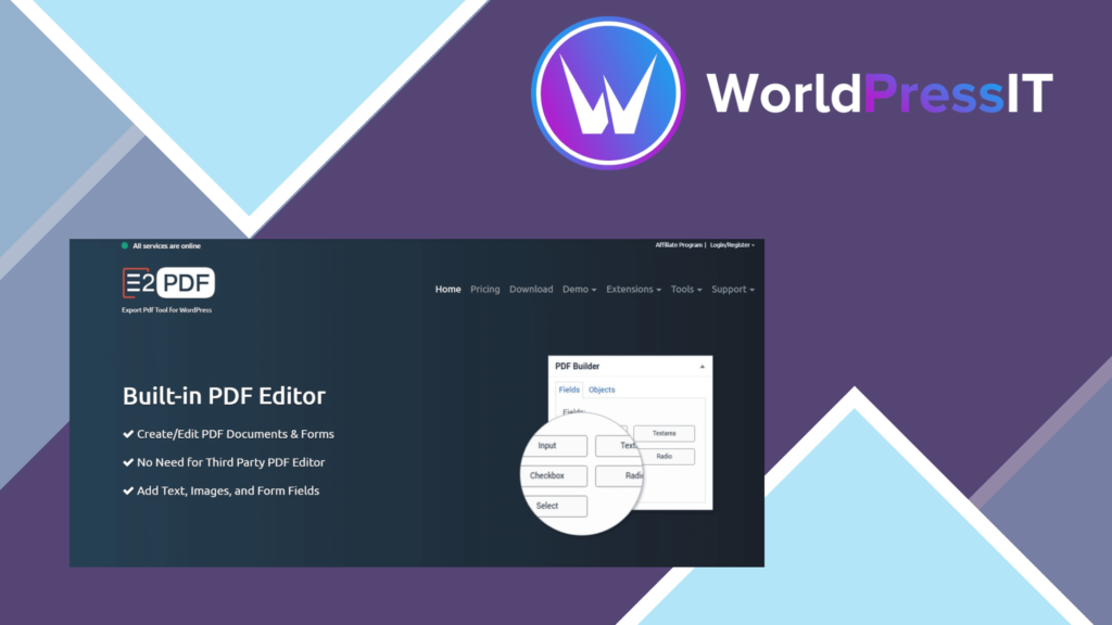 E2Pdf – Export To Pdf Tool for WordPress