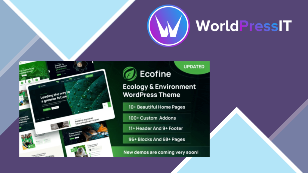 Ecofine - Ecology and Environment WordPress Theme