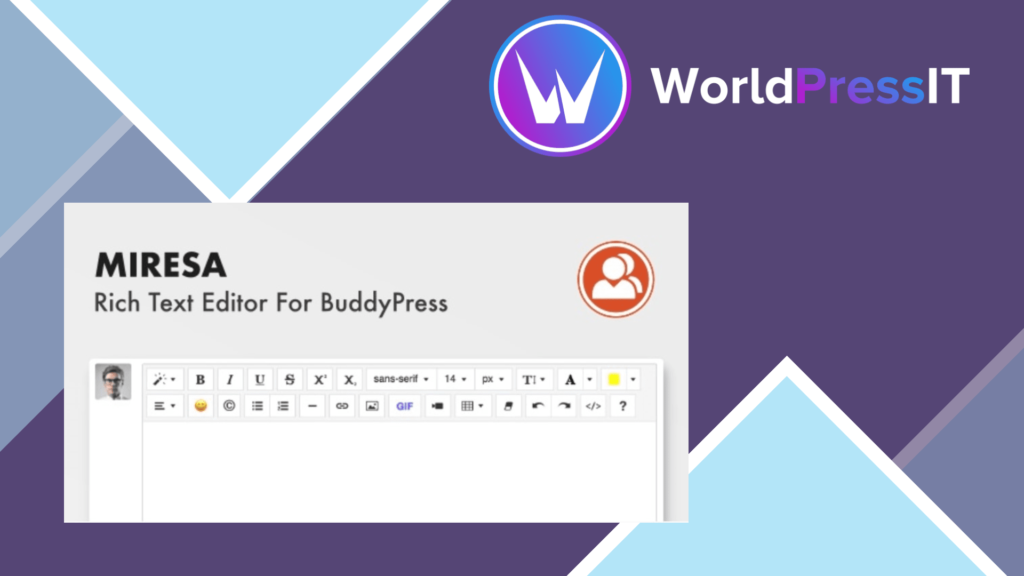 Miresa - WordPress Rich Text Editor For BuddyPress