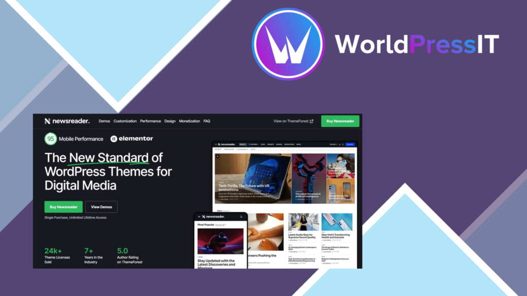 Newsreader - Revolutionary WordPress Theme