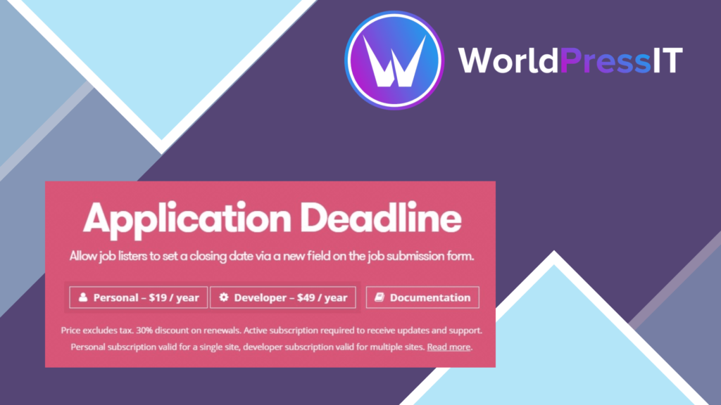 WP Job Manager Application Deadline