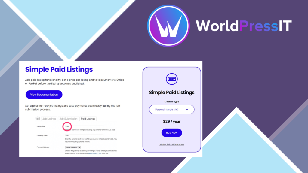 WP Job Manager Simple Paid Listing