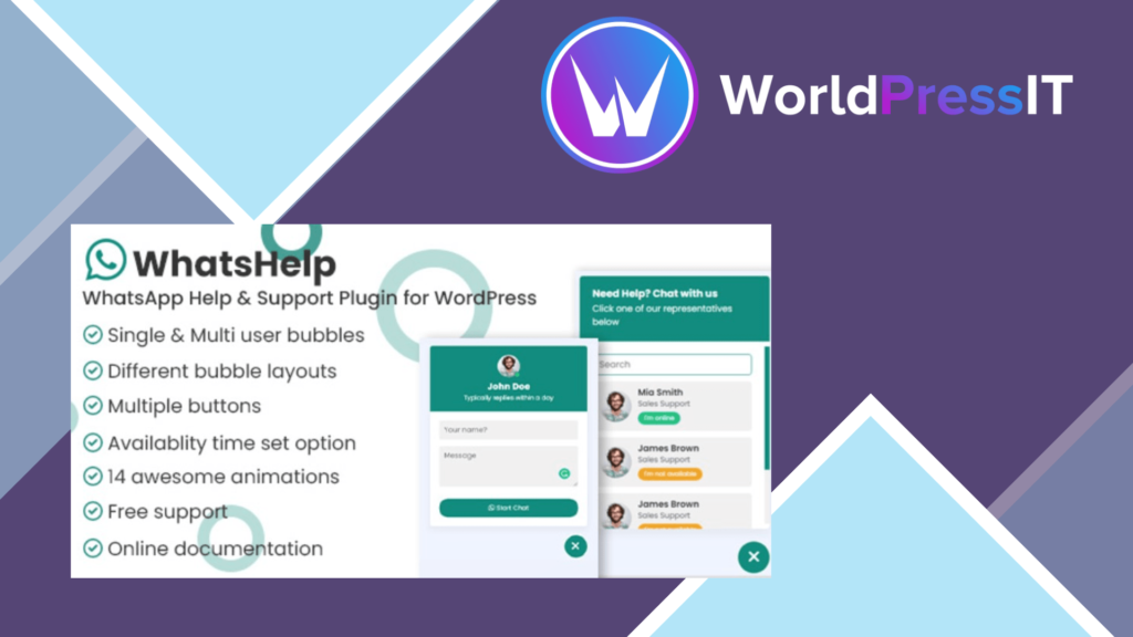 WhatsApp Chat Support Pro WordPress Plugin