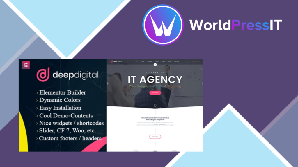 DeepDigital - Web Design Agency WordPress Theme