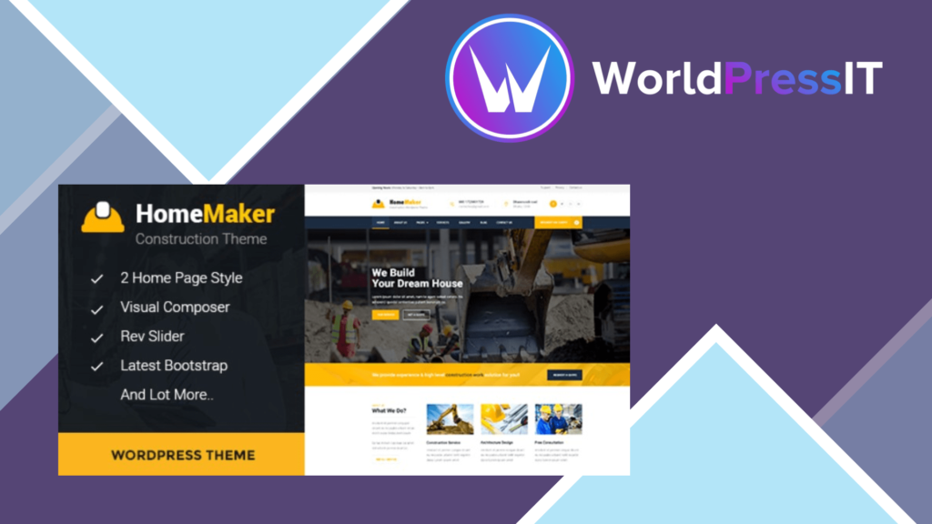 HomeMaker - Construction and Builder WordPress Theme